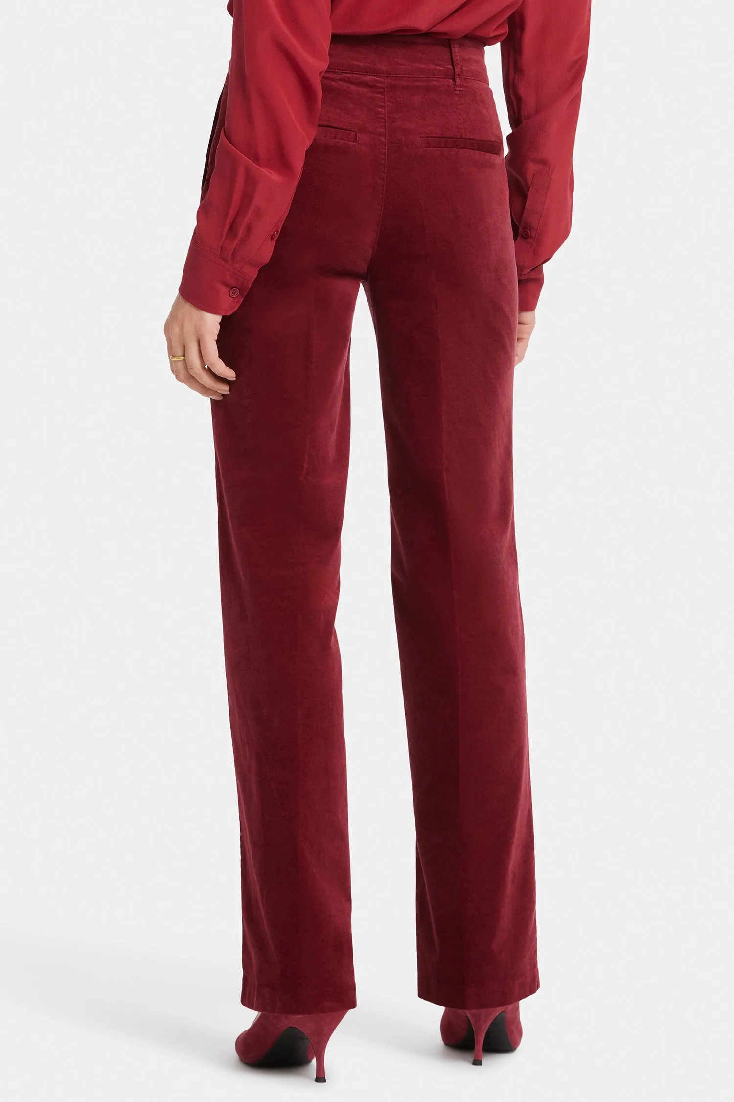 Straight Trouser Pants - Wild Currant