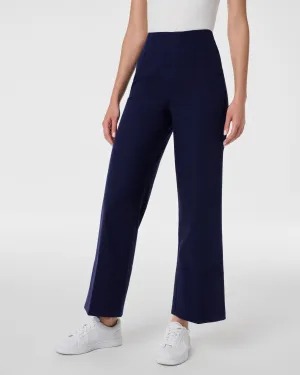 Stretch Twill Cropped Wide Leg, Lapis Blue