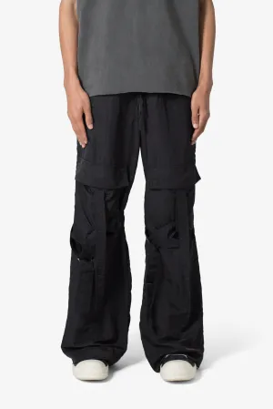 Ultra Baggy Strap Cargo Pants - Black