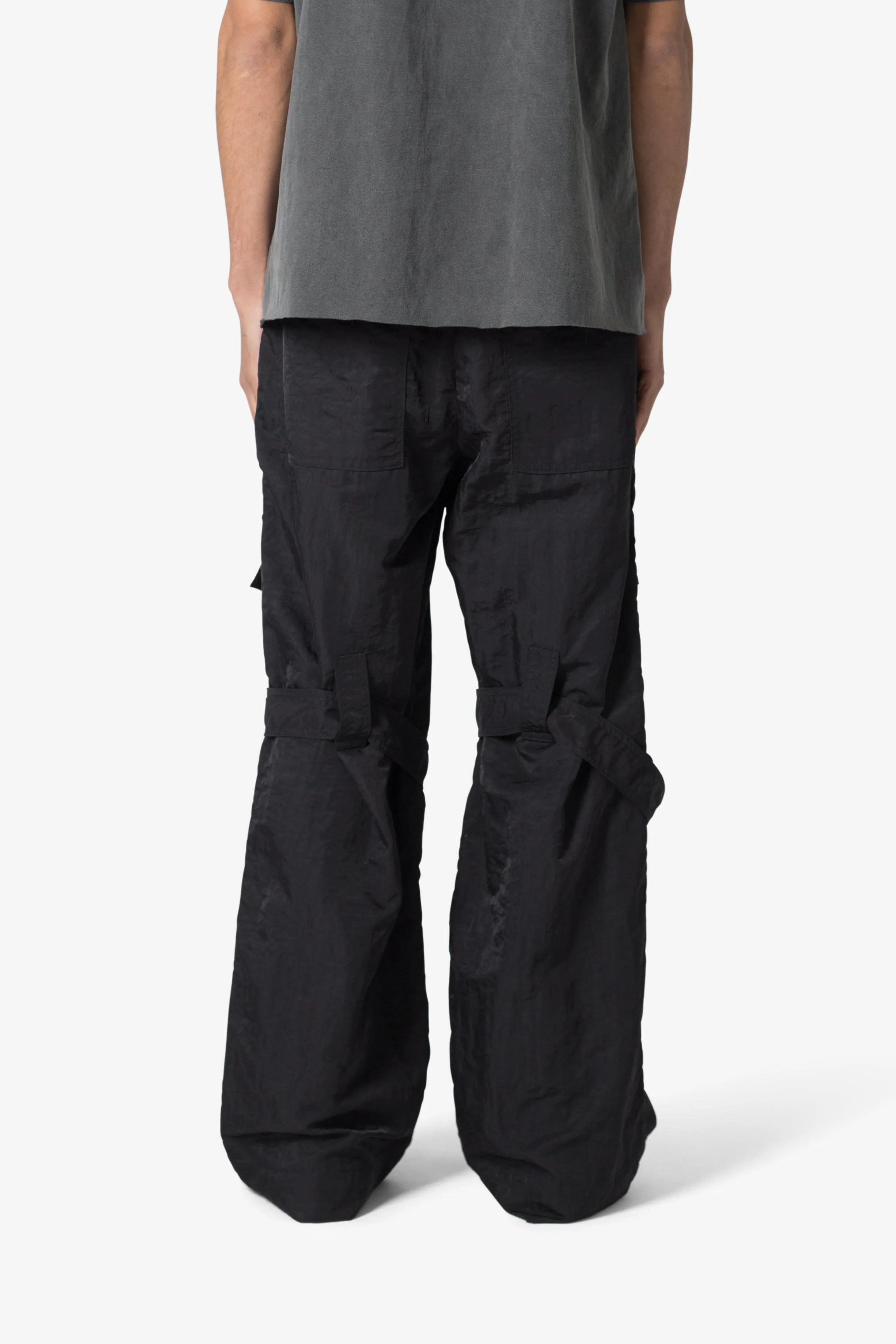 Ultra Baggy Strap Cargo Pants - Black