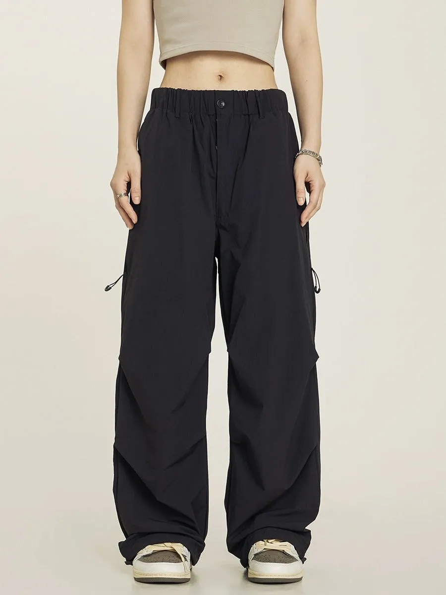 Vintage Pleated Parachute Pants Cargo