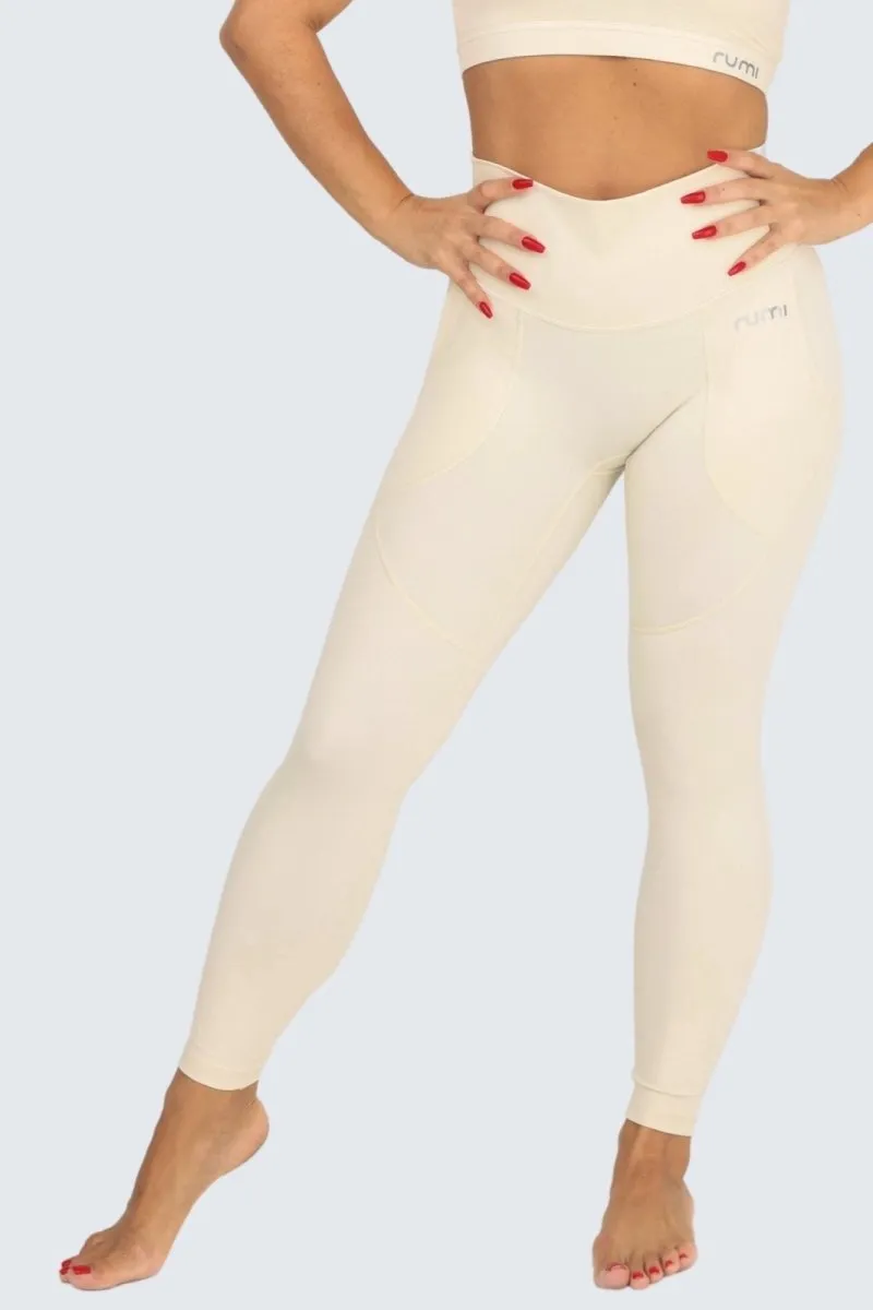 W Sun Zen Pants 25”   Pockets - Ivory