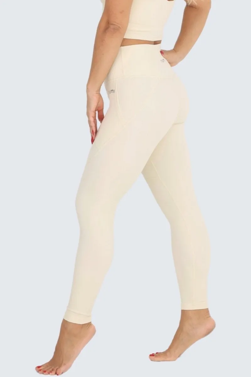 W Sun Zen Pants 25”   Pockets - Ivory