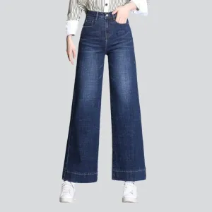 Wide leg women's stylish jeans