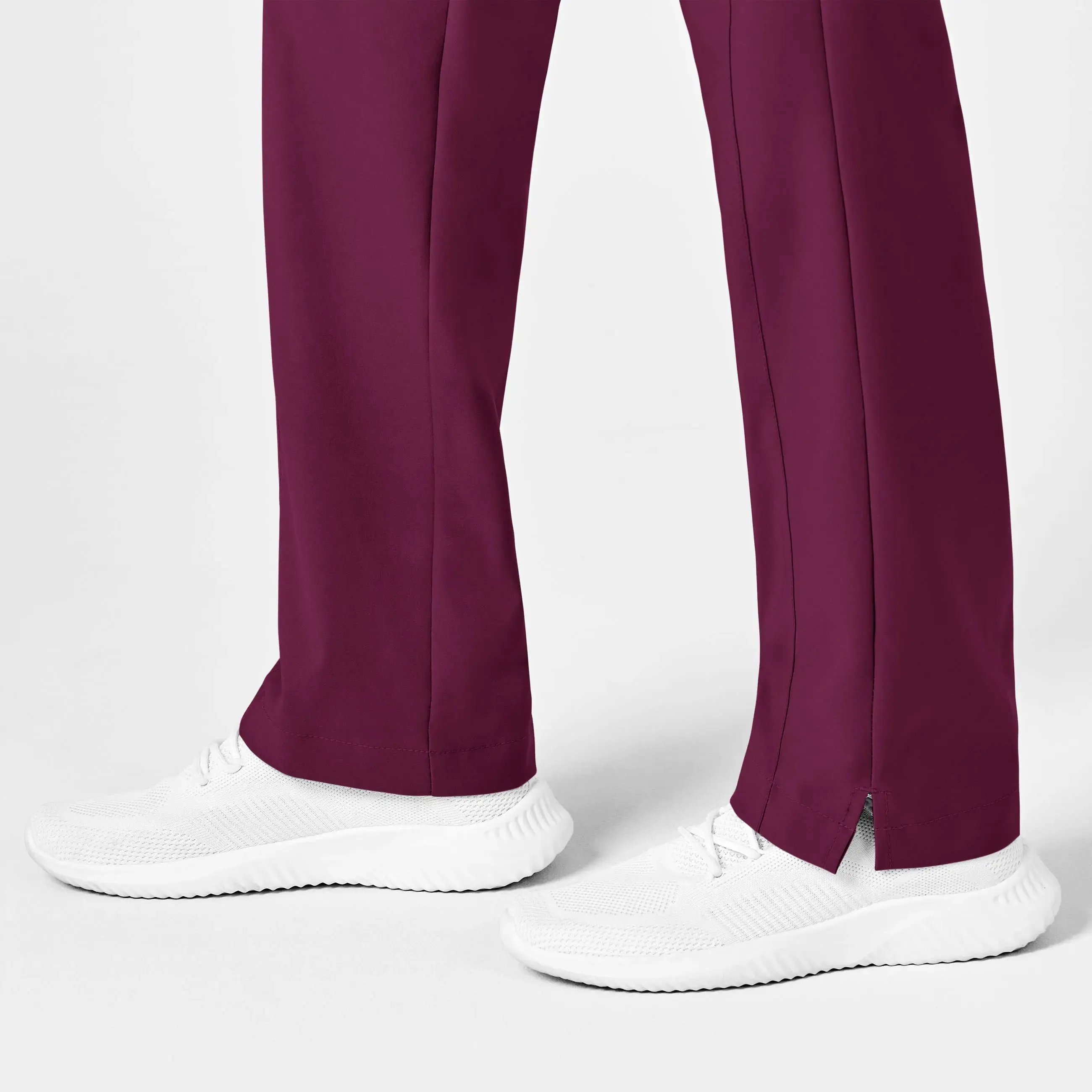 Wink Women's Flat Front Cargo Scrub Pant - Wine