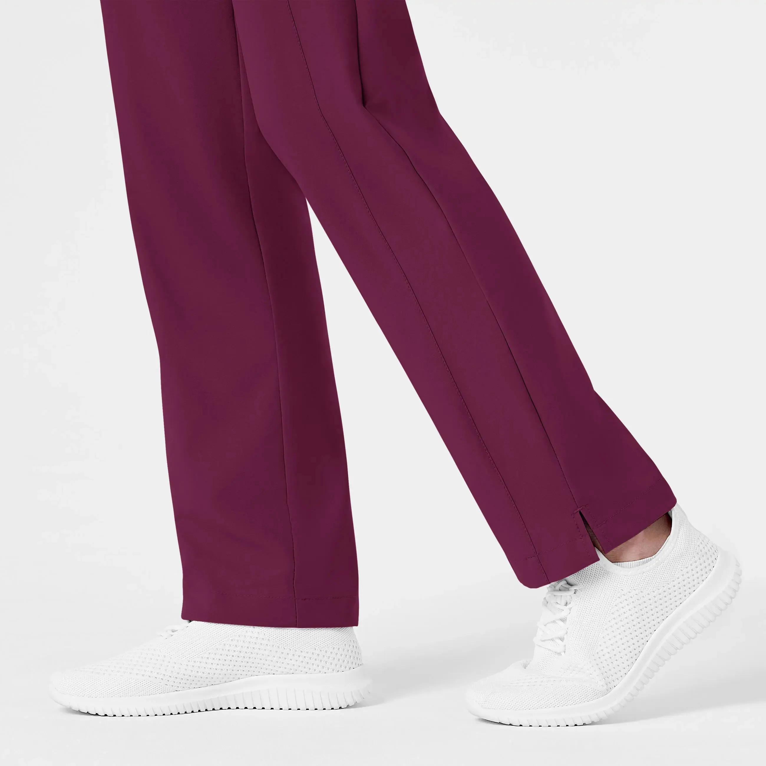 Wink Women's Flat Front Cargo Scrub Pant - Wine