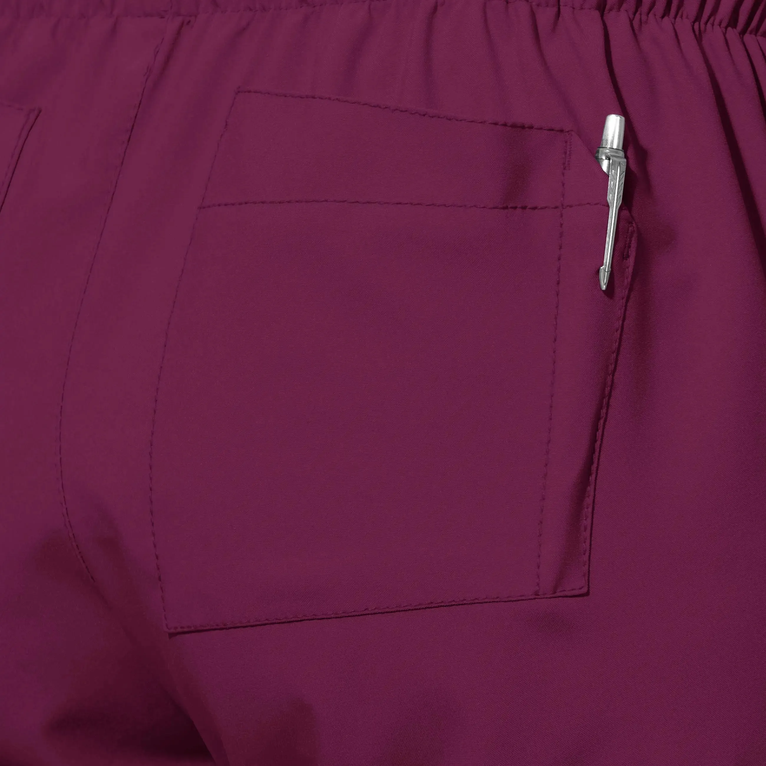 Wink Women's Flat Front Cargo Scrub Pant - Wine