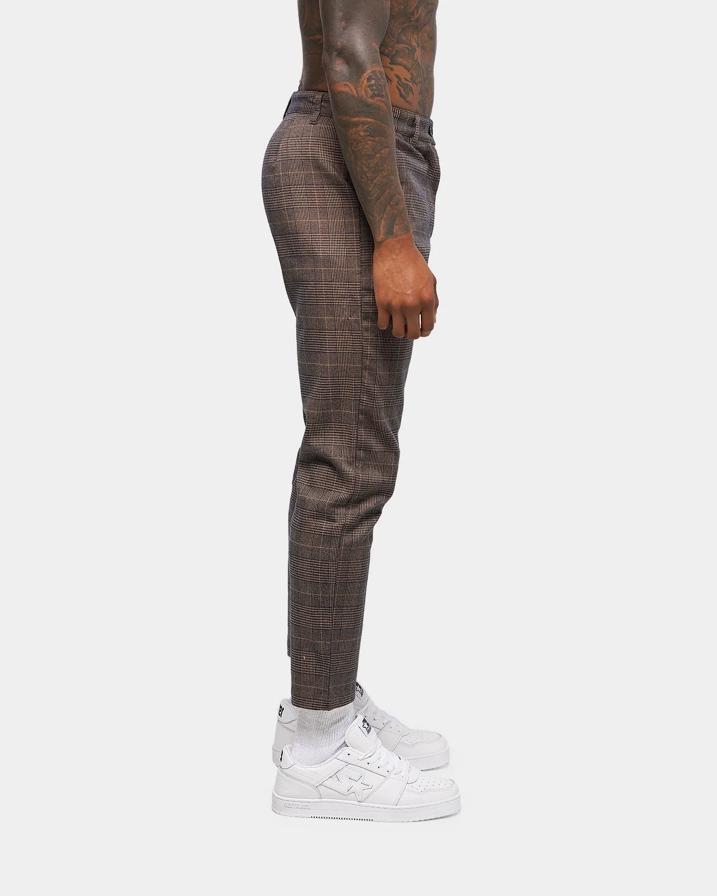 XXIII Apollo Check Pants Brown