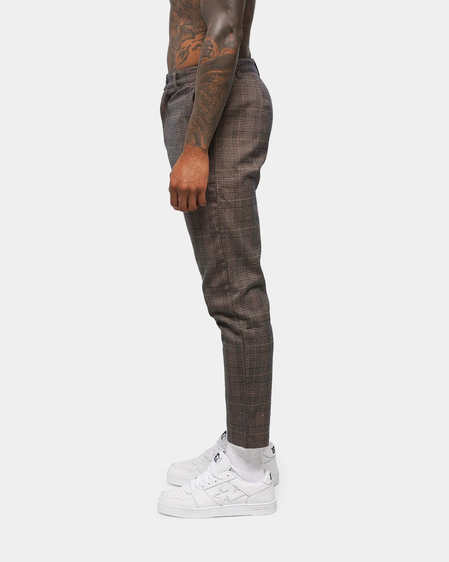 XXIII Apollo Check Pants Brown