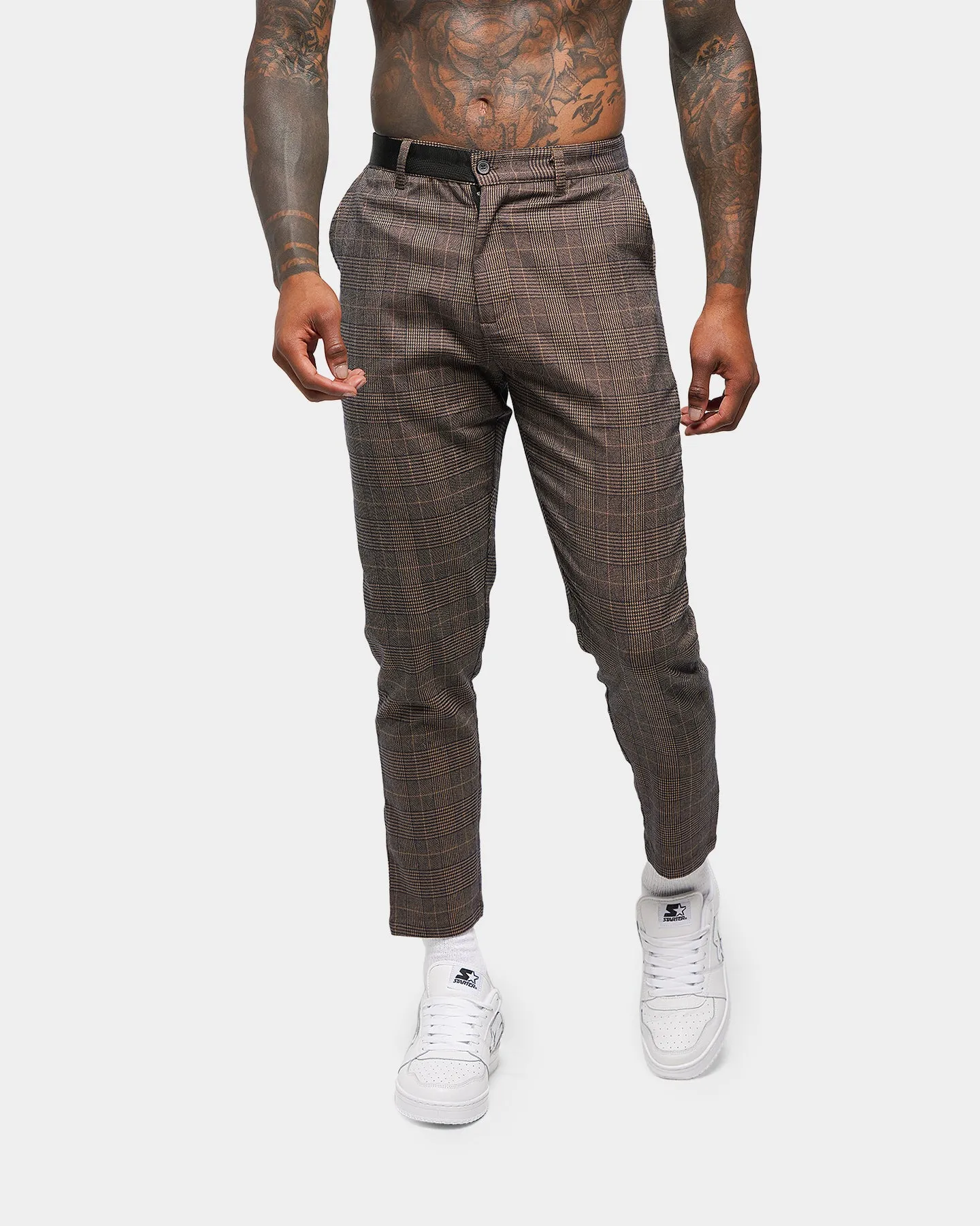 XXIII Apollo Check Pants Brown